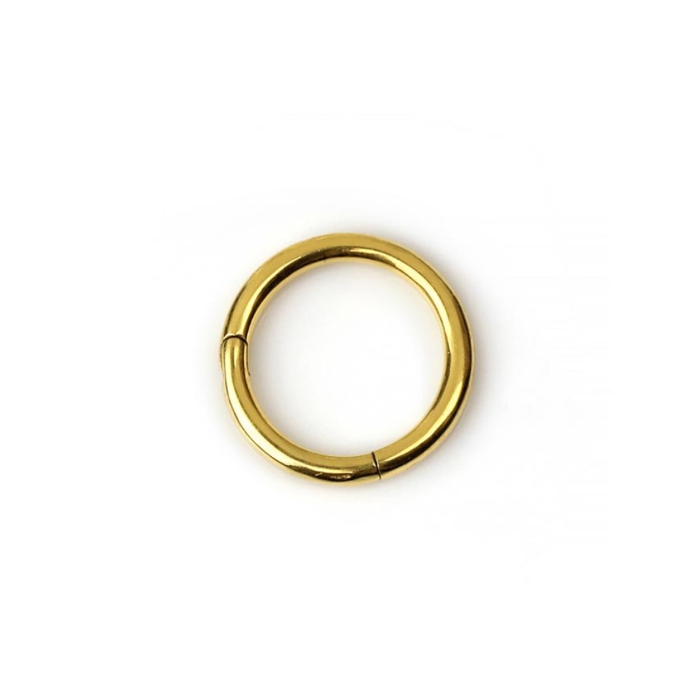 Yellow Gold PVD Plated Steel Clicker from Bodyartforms